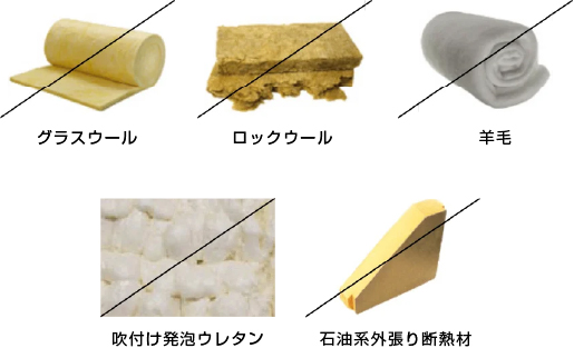 従来型の環境に負担を残す断熱材