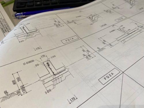 基礎梁断面図 SE構法